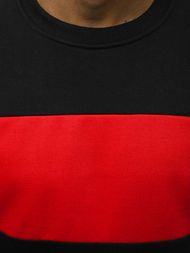 Ανδρικό Φούτερ μαύρο-Κόκκινο OZONEE JS/2010Z