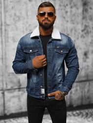 Ανδρικό τζιν μπουφάν σέρπα Σκούρο μπλε OZONEE NB/MJ516BSZ