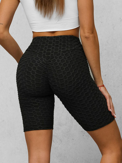 Κοντό μαύρο γυναικείο κολάν OZONEE JS/17K593/3