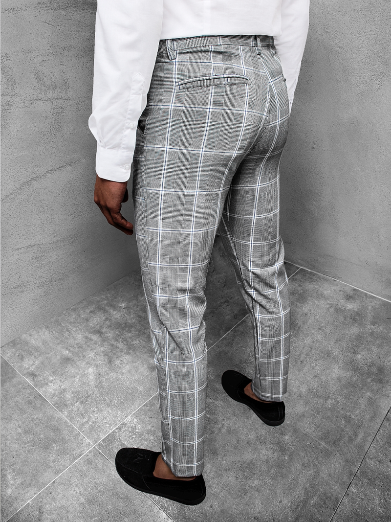 Ανδρικό παντελόνι chino γκρι OZONEE DJ/5586