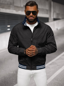 Ανδρικό χειμερινό μπουφάν μαύρο OZONEE JS/5M3101/392Z