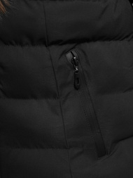 Γυναικείο χειμερινό μπουφάν mαύρος OZONEE JS/M769/392