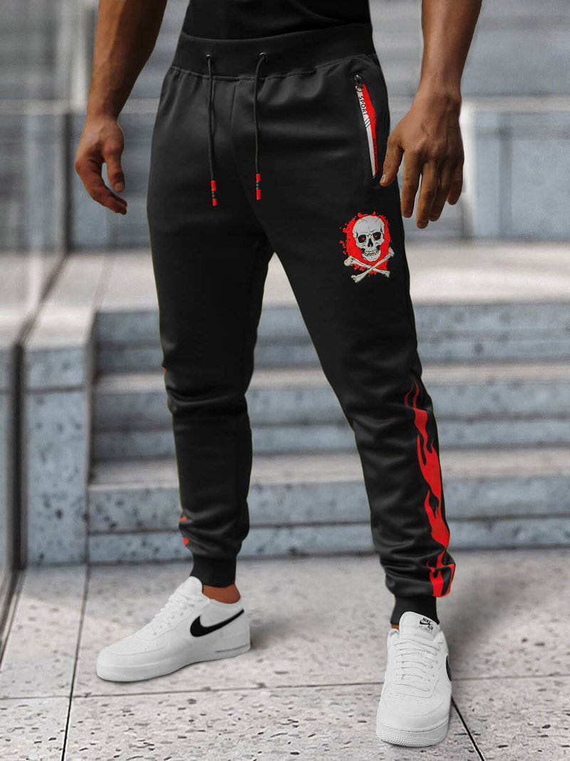 Ανδρικό παντελόνι φόρμας μαύρο OZONEE JS/K10237Z