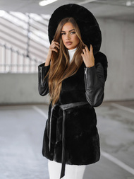 Γυναικείο μπουφάν μαύρο OZONEE JS/11Z8090Z