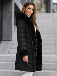 Γυναικείο μπουφάν μαύρο OZONEE JS/5M3156/392