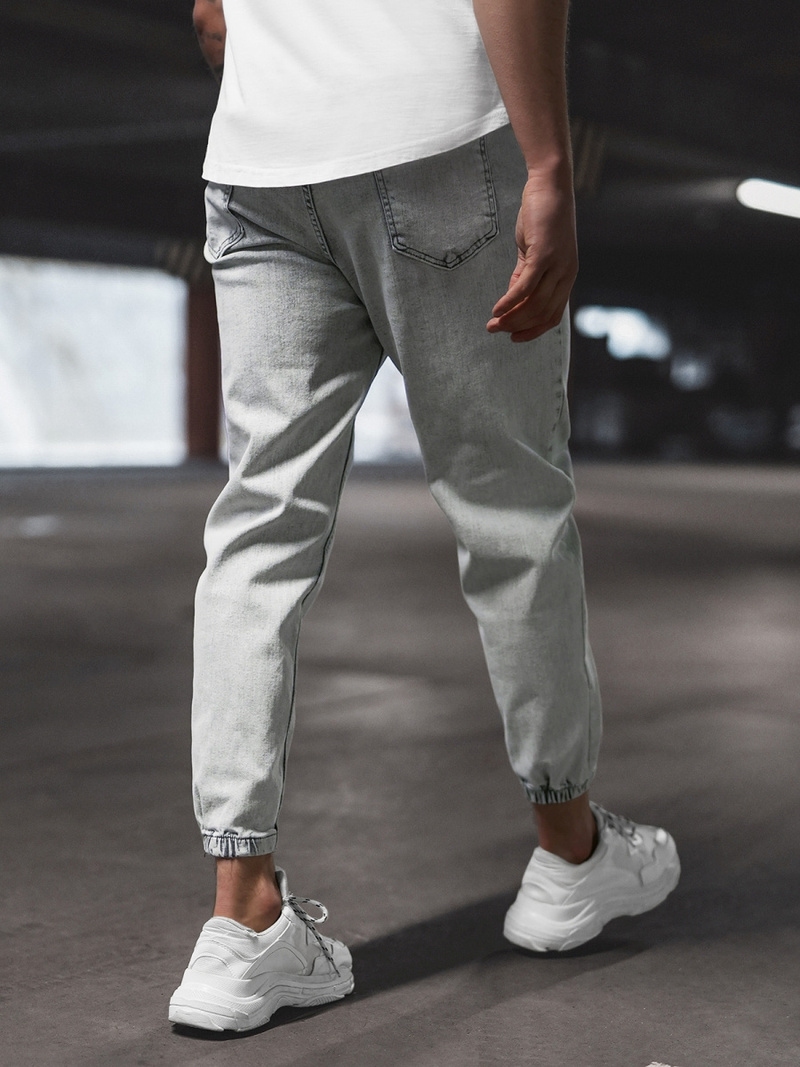 Ανδρικό τζιν παντελόνι γκρι OZONEE DP/780Z