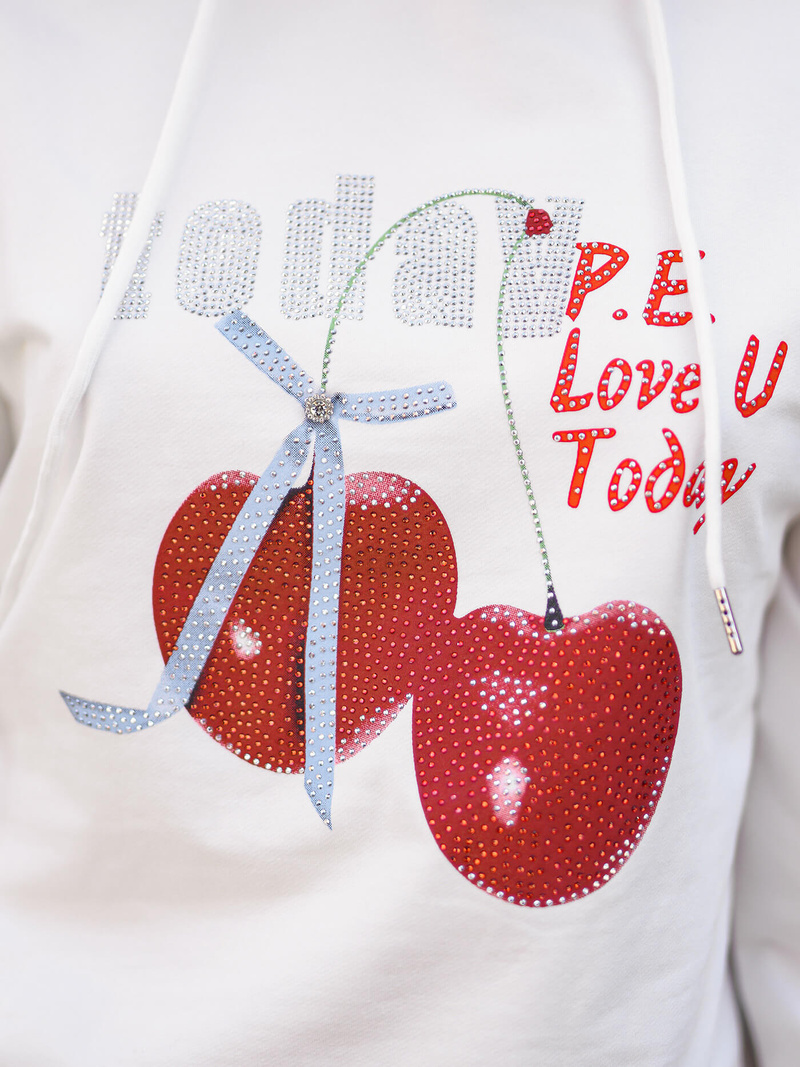 Γυναικείο φούτερ λευκό OZONEE JS/8B856/1