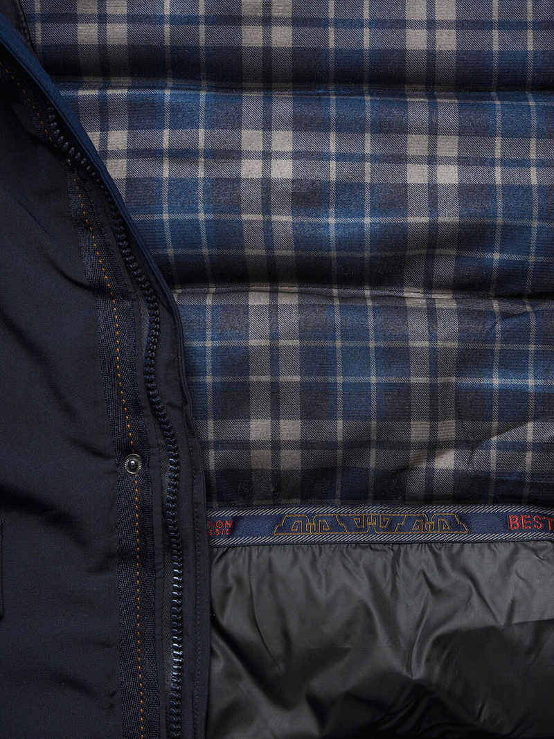 Ανδρικό χειμερινό μπουφάν ναυτικό μπλε OZONEE JS/5M718/215