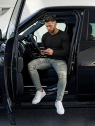 Ανδρικό τζιν παντελόνι μπλε OZONEE O/EM8886Z