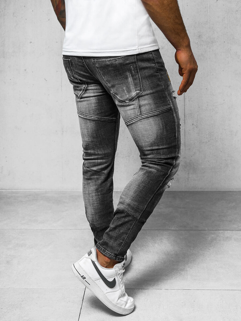 Ανδρικό τζιν παντελόνι mαύρος OZONEE NB/MP0047NZ