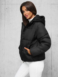Γυναικείο μπουφάν μαύρο OZONEE JS/16M9187/392