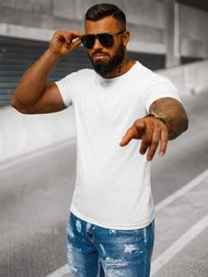 Ανδρικό μπλουζάκι λευκό OZONEE JS/712005Z 