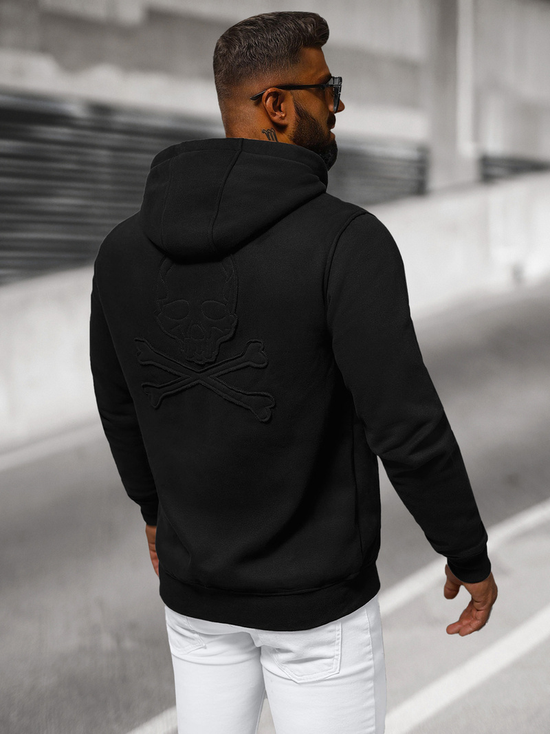 Ανδρικό Φούτερ με kουκούλα μαύρο OZONEE NB/MF2003