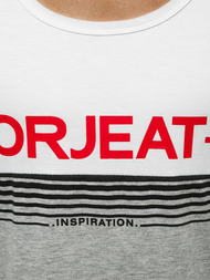 Ανδρικό αμάνικο μπλουζάκι λευκό OZONEE JS/SS11062