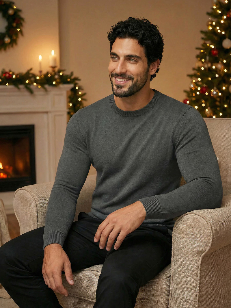 Ανδρικό πουλόβερ Γραφίτης OZONEE NB/MMB602/3Z