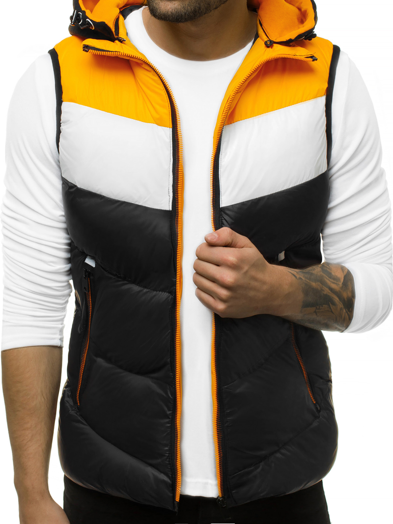 Ανδρικό αμάνικο μπουφάν μαύρο OZONEE N/6500