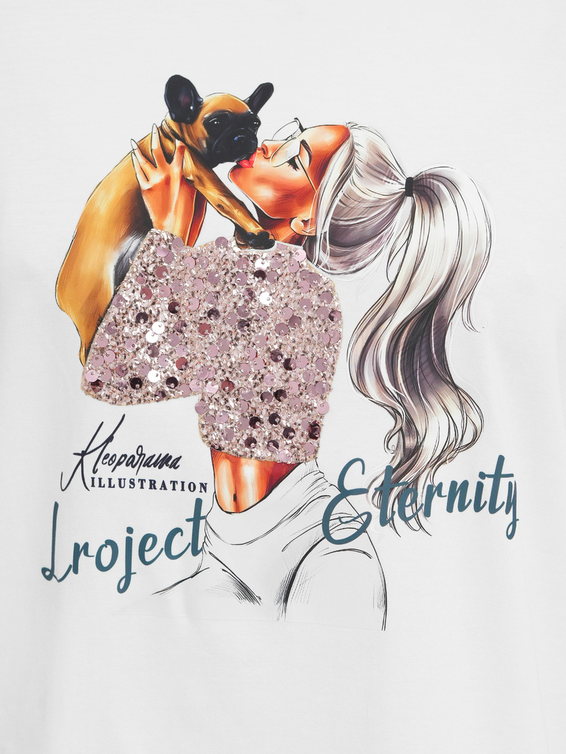 Γυναικείο μπλουζάκι λευκό OZONEE JS/95T2575/1