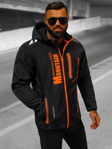 Ανδρικό μπουφάν Softshell μαύρο-πορτοκαλί OZONEE JS/HH026/1