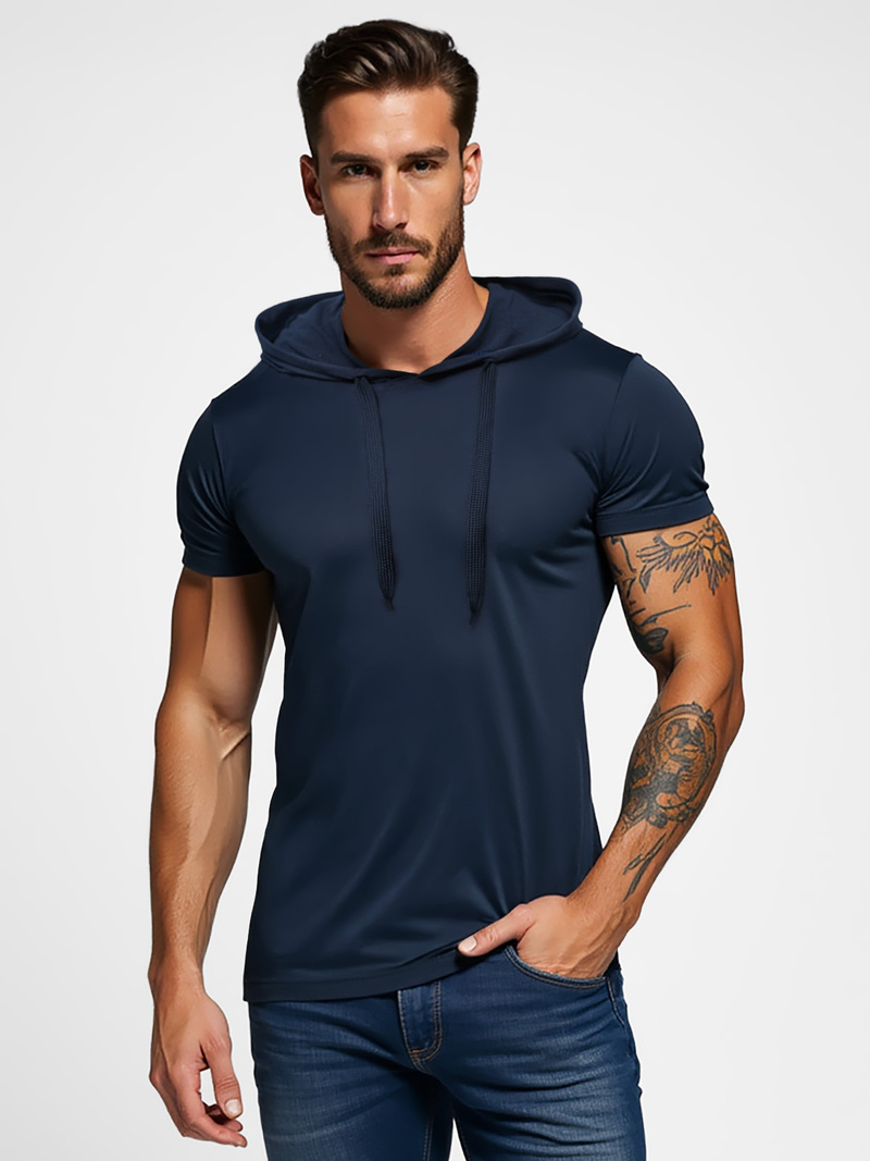 Ανδρικό μπλουζάκι ναυτικό μπλε OZONEE JS/8T89/25Z