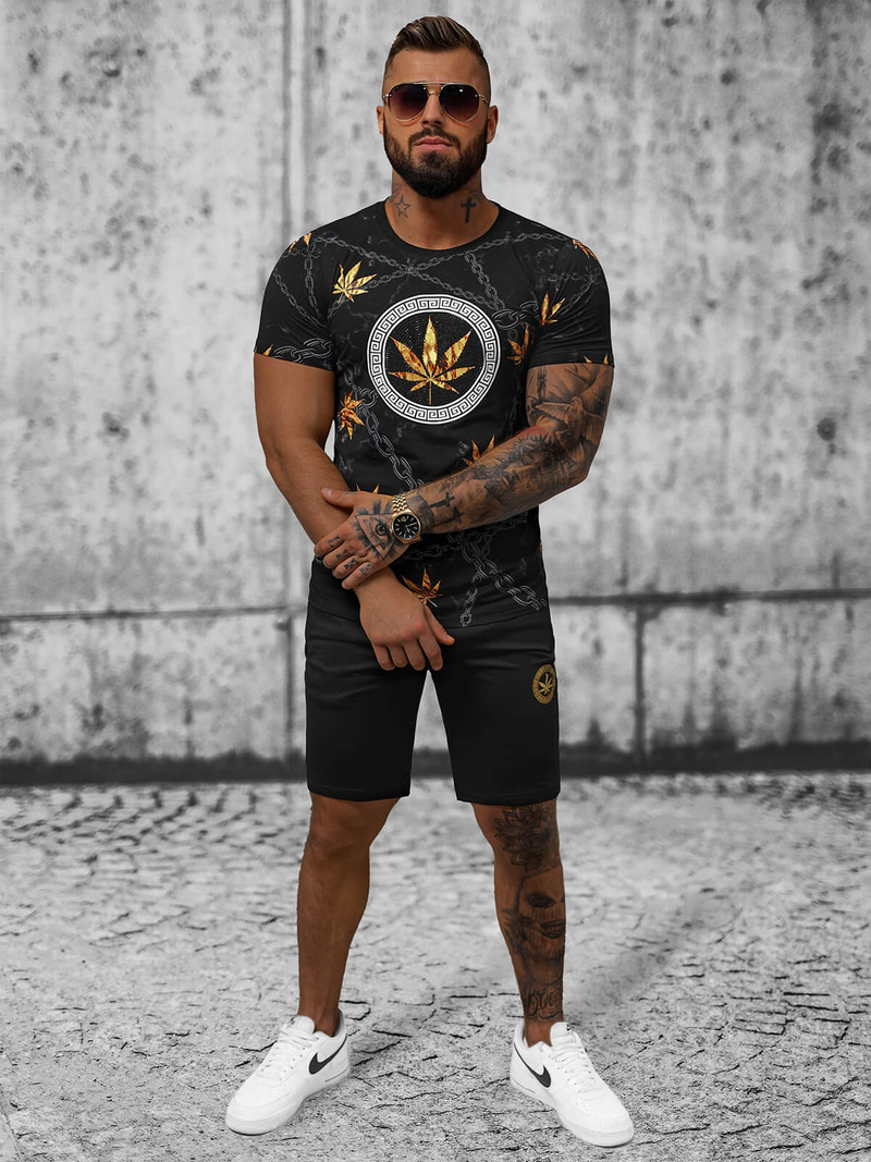 Ανδρικό σετ φόρμας μαύρο OZONEE O/HM757Z