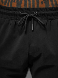 Ανδρικό παντελόνι chino mαύρος OZONEE O/PS5501