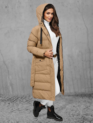 Γυναικείο μπουφάν kαμήλα OZONEE JS/5M3178/84