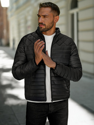 Ανδρικό μπουφάν mαύρος OZONEE JS/16M9328/392B