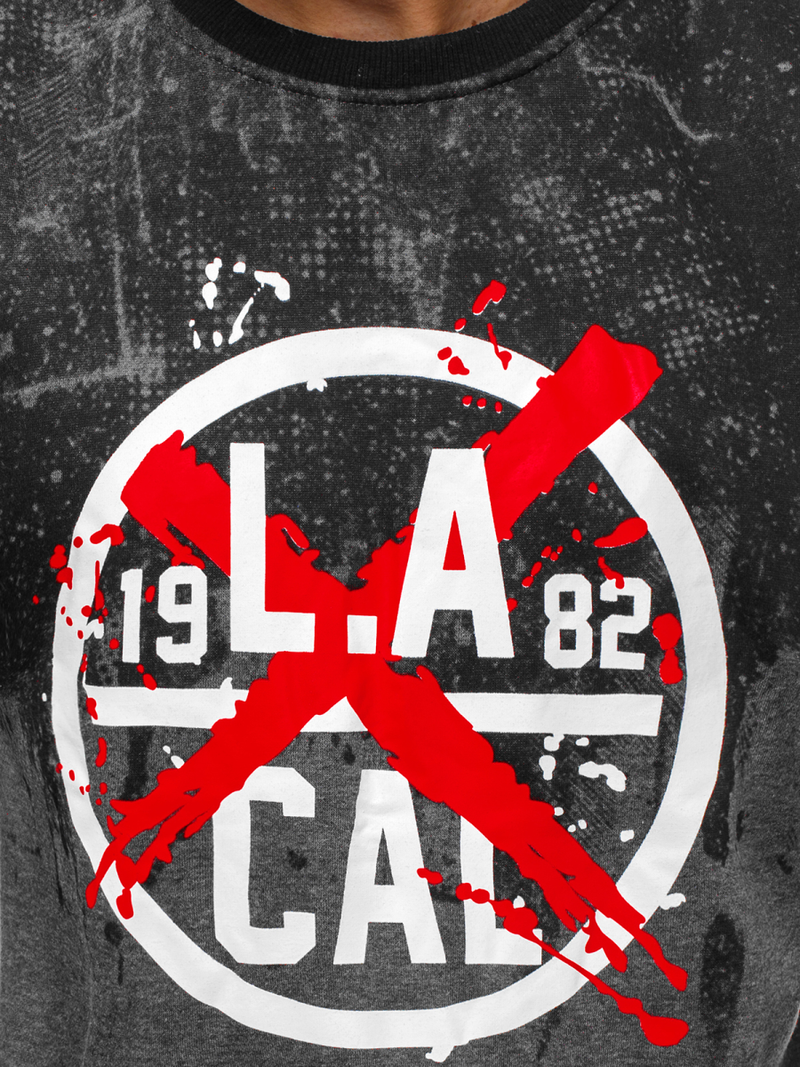 Ανδρικό Φούτερ γραφίτη OZONEE JS/22053Z