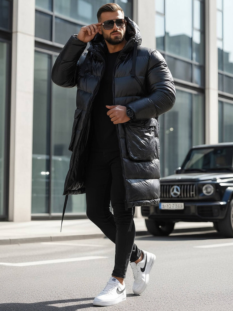 Ανδρικό χειμερινό μπουφάν μαύρη OZONEE O/M3205Z