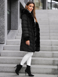 Γυναικείο μπουφάν μαύρο OZONEE JS/5M3156/392