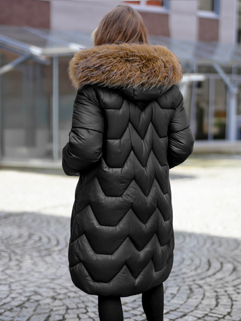 Γυναικείο χειμερινό μπουφάν μαύρο OZONEE O/5M3229/392