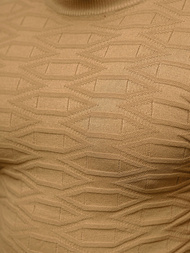 Ανδρικό πουλόβερ σκούρο-μπεζ OZONEE O/ZZ190137