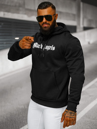 Ανδρικό Φούτερ με Κουκούλα μαύρο OZONEE JS/27B6509/3