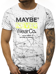 Ανδρικό μπλουζάκι λευκό OZONEE JS/SS10915