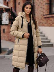 Γυναικείο μπουφάν μπεζ OZONEE JS/M736/62Z