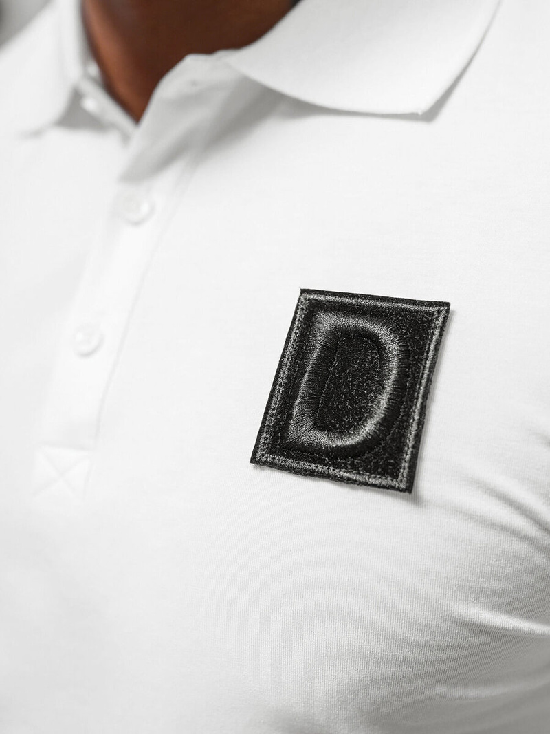 Ανδρική μπλούζα polo λευκό OZONEE NB/MT3105