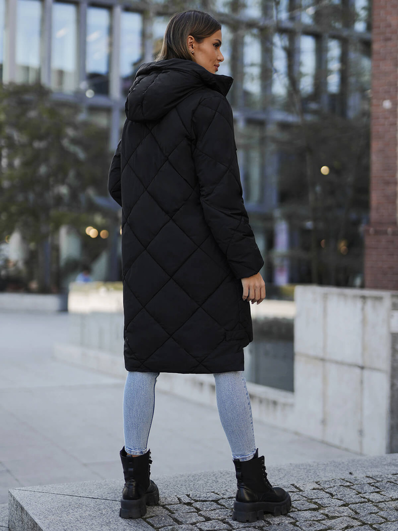 Γυναικείο μπουφάν μαύρο OZONEE JS/5M3168/392