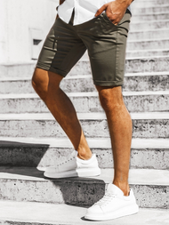 Ανδρικό σόρτς chino γραφίτη OZONEE DJ/1001